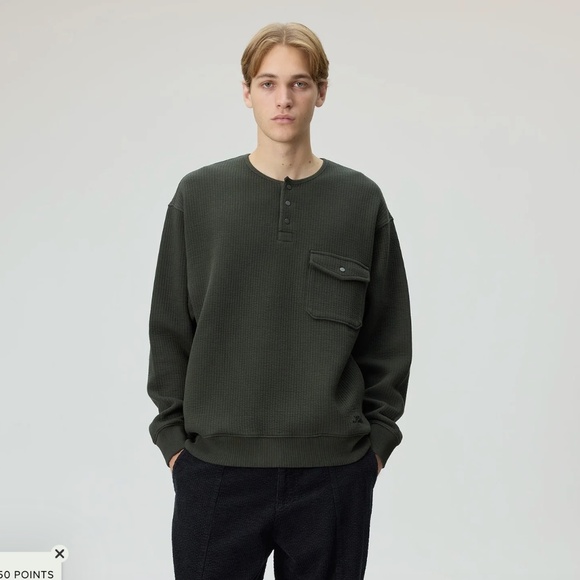 Kith Other - NWT Kith Striped Interlock Samson Henley Mens Size Medium